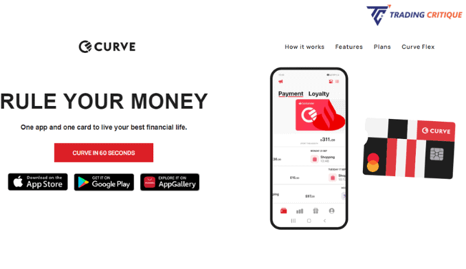 A screenshot from the home page of the CURVE.com website